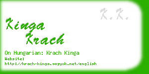 kinga krach business card